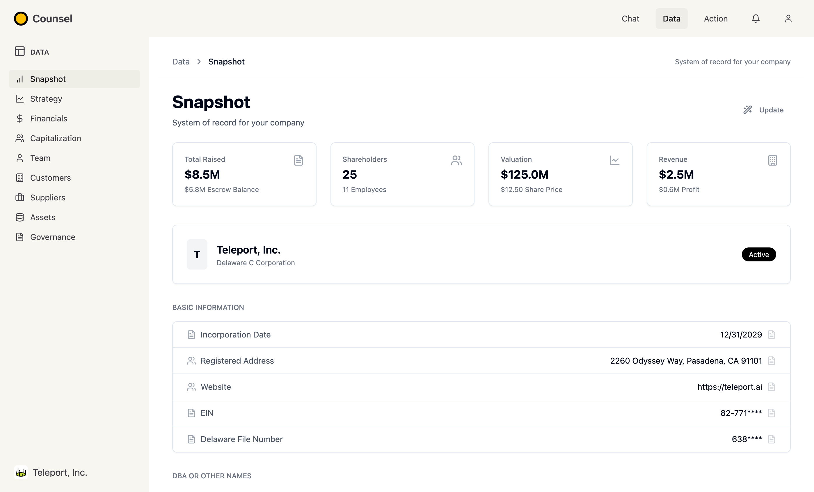 App screenshot